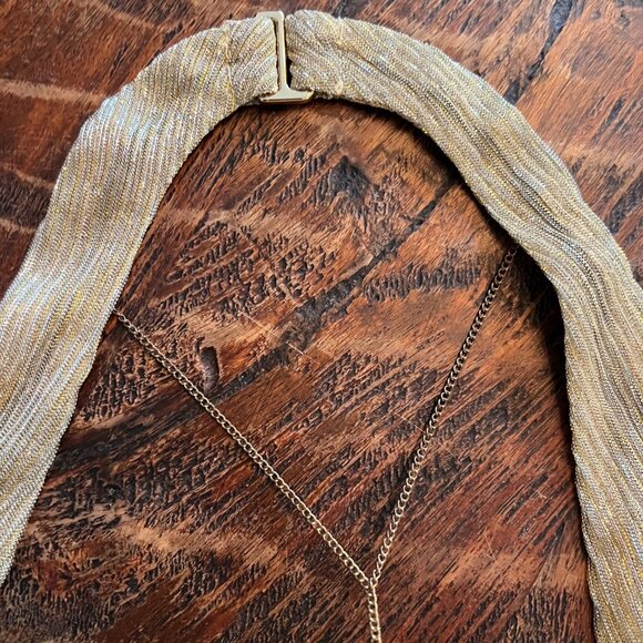 Gold Halter Plunge Metallic Jumpsuit By House Of CB London XS - Picture 8 of 16